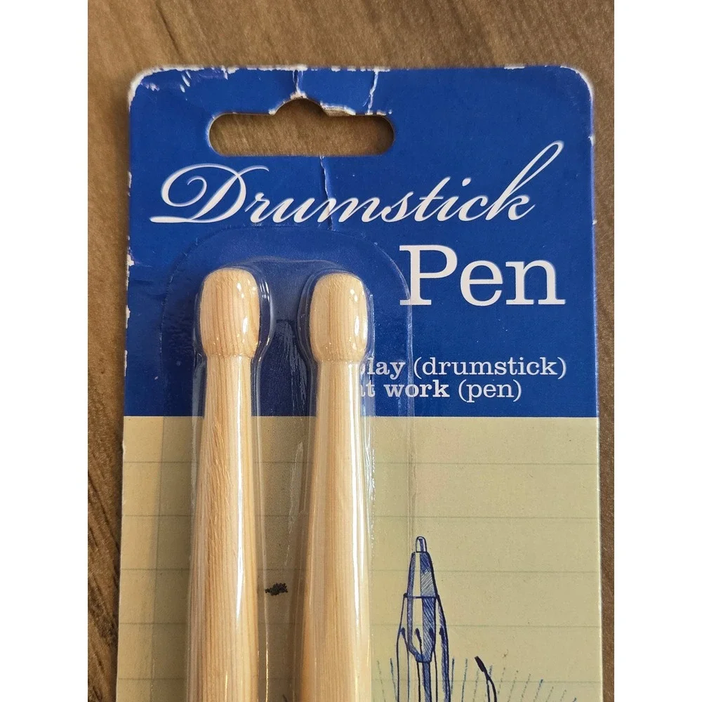 Suck UK Rockstar Drumstick Pens - Blue Ballpoint Set - Novelty Drummer Gift NEW